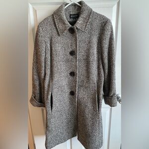 Braetan Black and White Trench Coat